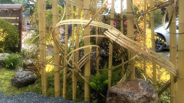 varas de bambu artificial
