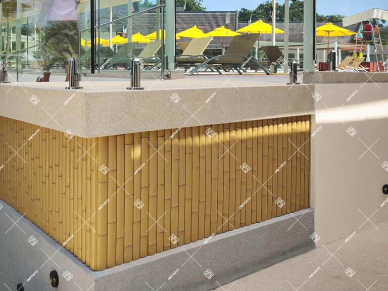 synthetic bamboo slat panel for wall
