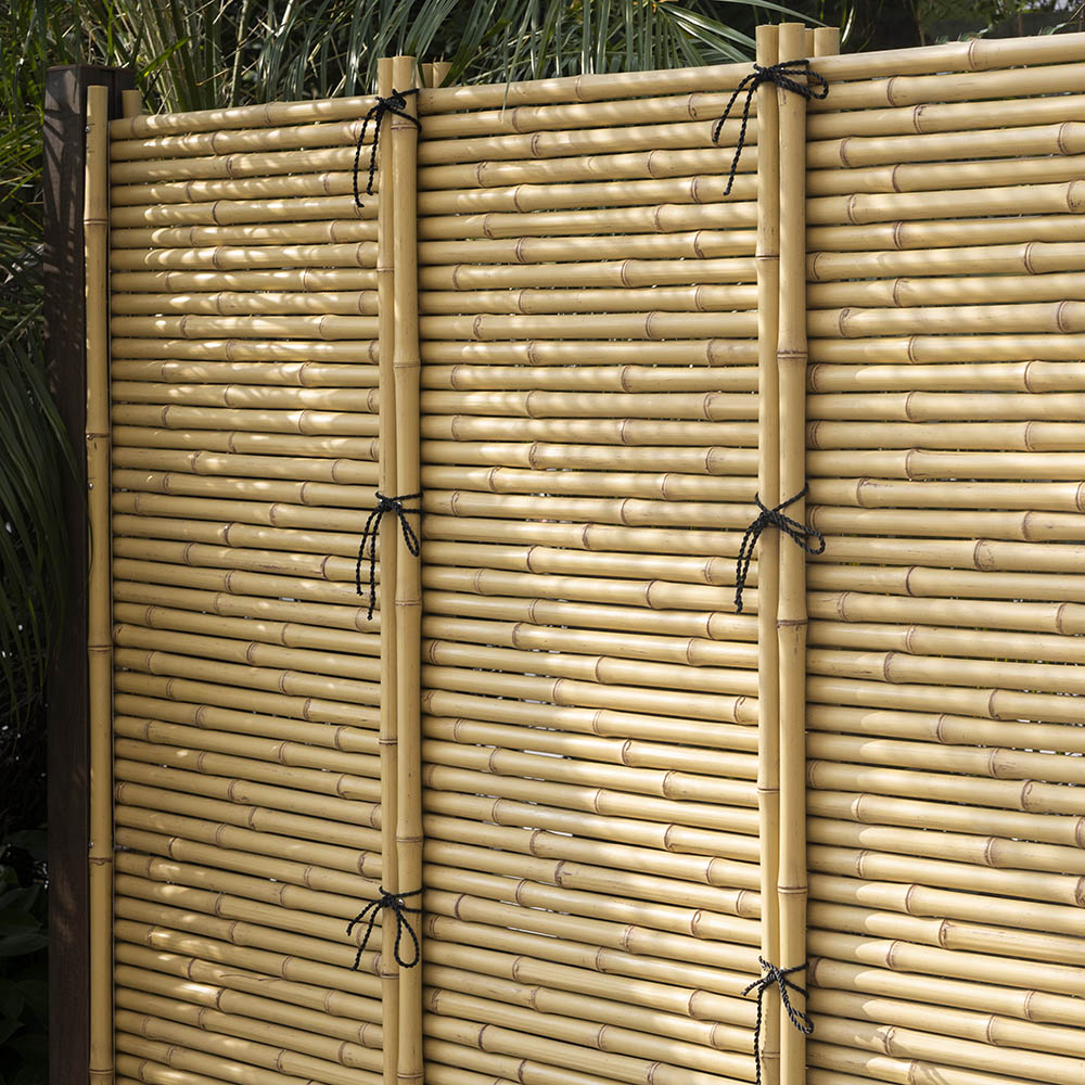 artificial bamboo screen: synthetic bamboo fence in Japanese misu-gaki style