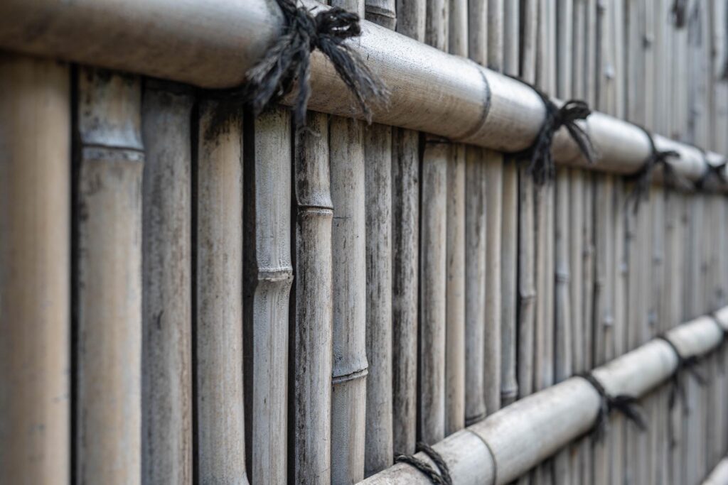 fade bamboo fence wall