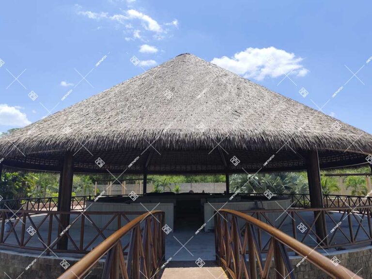 engineered thatched roof on palapa