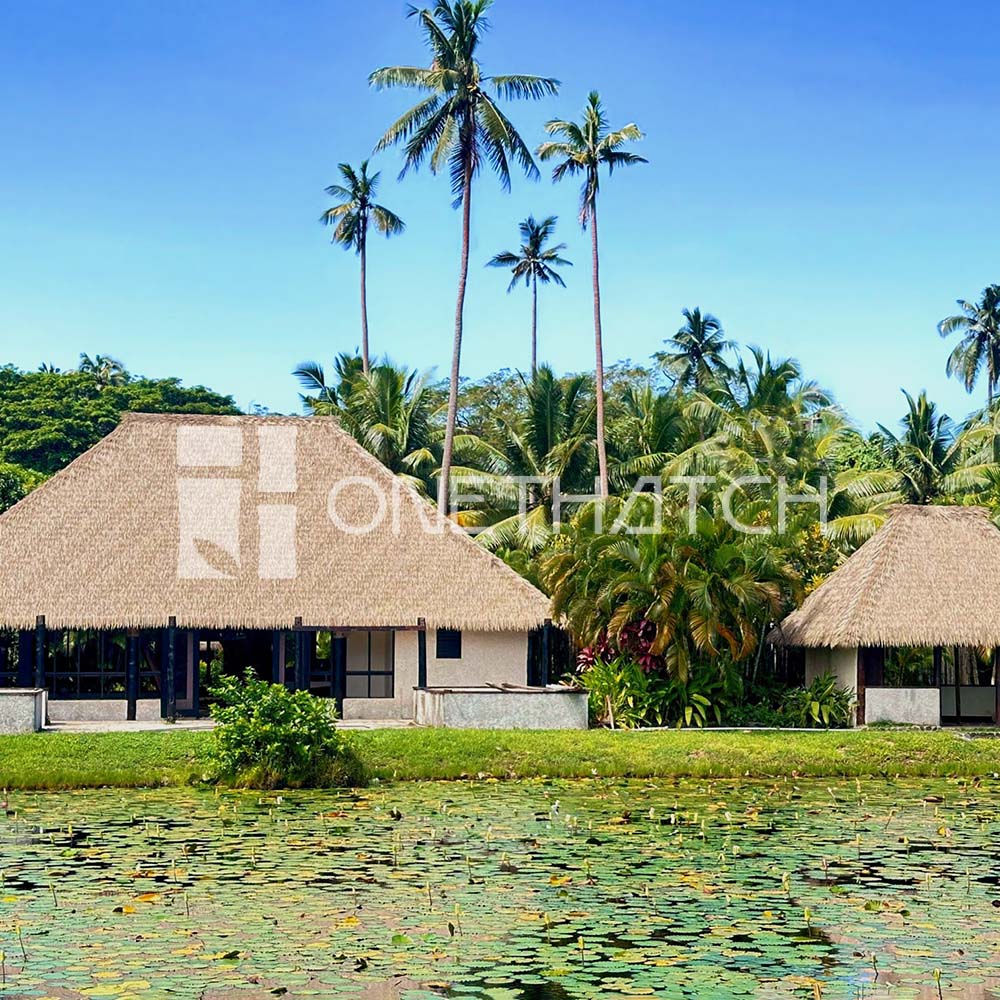 hdpe thatch panel on overwater villa maldives
