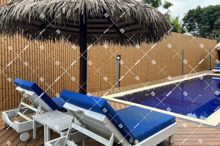 ASA bamboo fencing installed near oceanfront property