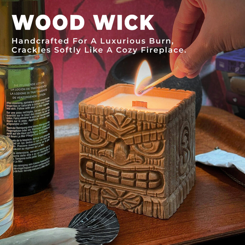 resort cabana lighting with tiki candles, coastal ambiance