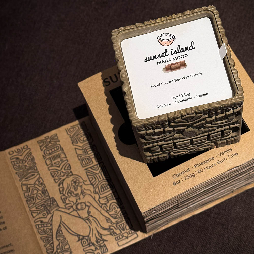 giftable candle tiki